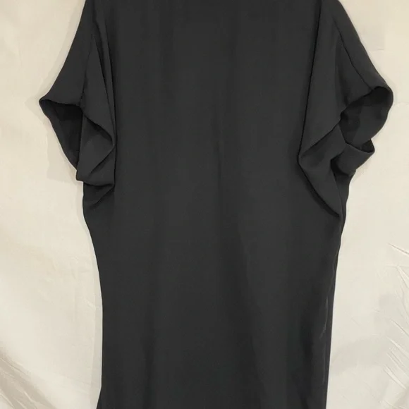 DVF Black Cowl-Neck Knee-Length Shift Dress S / 4 - Picture 3 of 9